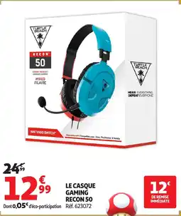 Auchan Le casque gaming recon 50 offre