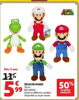 Auchan Peluche mario offre