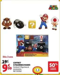Auchan Coffret 5 figurines mario offre