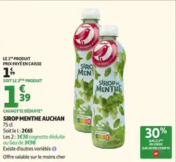 Auchan AUCHAN Sirop menthe offre