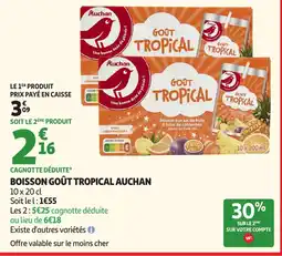 Auchan AUCHAN Boisson goût tropical offre