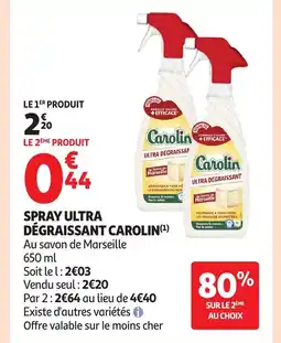 Auchan CAROLIN Spray ultra dégraissant offre