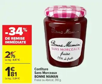 BONNE MAMAN Confiture Sans Morceaux
