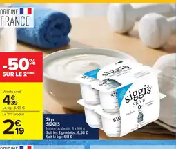 Carrefour SIGGI'S Skyr offre