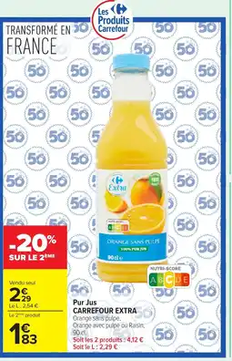 Carrefour CARREFOUR EXTRA Pur Jus offre