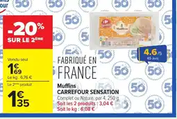 Carrefour CARREFOUR SENSATION Muffins offre