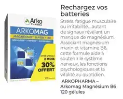 Auchan Parapharmacie ARKOPHARMA Arkomag Magnésium B6 offre