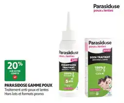 Auchan Parapharmacie Parasidose Shampooing traitant anti-poux & lentes offre
