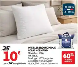 Auchan COLAS NORMAND OREILLER ERGONOMIQUE offre