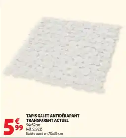 Auchan Tapis galet antidérapant transparent actuel offre