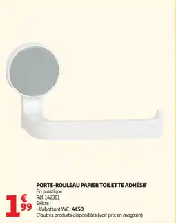 Auchan PORTE-ROULEAU PAPIER TOILETTE ADHÉSIF offre