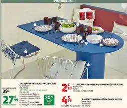 Auchan LE SERVICE DE TABLE 18 PIÈCES ACTUEL offre