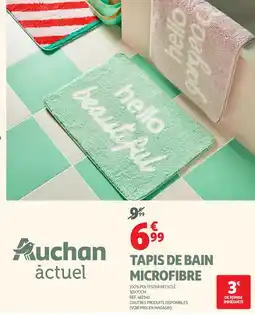 Auchan Tapis de bain microfibre offre
