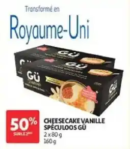 Auchan GÜ Cheesecake vanille spéculoos offre