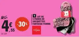 E.Leclerc Tissaia Socquettes fantaisie femme offre