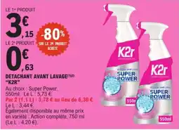 E.Leclerc K2r DETACHANT AVANT LAVAGE offre