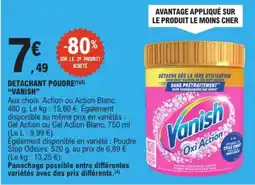E.Leclerc Vanish Detachant Poudre offre
