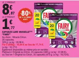 E.Leclerc FAIRY CAPSULES LAVE VAISSELLE offre