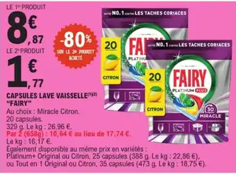 FAIRY CAPSULES LAVE VAISSELLE