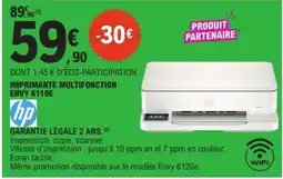 E.Leclerc HP IMPRIMANTE MULTIFONCTION ENVY 6110E offre