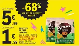 E.Leclerc Senseo DOSETTES DE CAFÉ offre