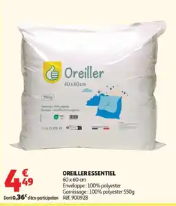 Auchan Oreiller Essentiel offre