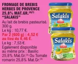 E.Leclerc Salakis Fromage de brebis herbes de provence offre