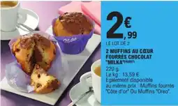 E.Leclerc Milka Muffins au cœur fourrés chocolat offre