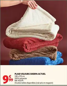 Auchan SHERPA PLAID VELOURS ACTUEL offre