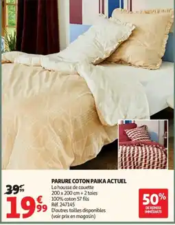 Auchan PAIKA ACTUEL PARURE COTON offre