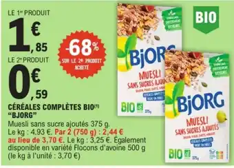 BjORG Muesli sans sucres ajoutés