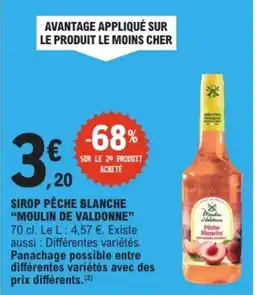 E.Leclerc MOULIN DE VALDONNE SIROP PÊCHE BLANCHE offre