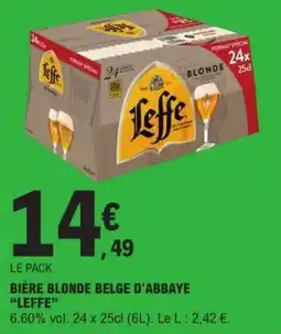 E.Leclerc Leffe Bière blonde belge d'abbaye offre