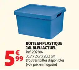 Auchan BOITE EN PLASTIQUE offre