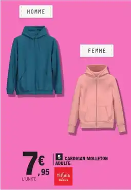 E.Leclerc Tissaia Basics CARDIGAN MOLLETON offre