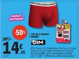 E.Leclerc DIM Boxers Homme offre