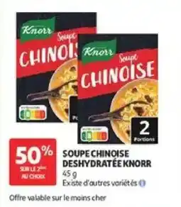 Auchan Knorr Soupe Chinoise offre