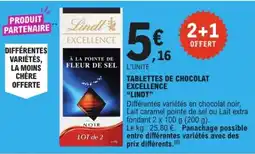 E.Leclerc Lindt TABLETTES DE CHOCOLAT offre