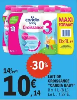 E.Leclerc CANDIA BABY LAIT DE CROISSANCE offre