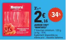 E.Leclerc Montorsi Jambon cru offre