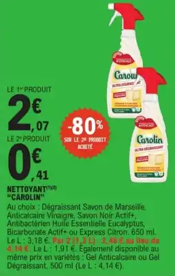 E.Leclerc Carolin nettoyant offre
