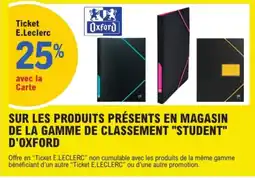E.Leclerc Oxford Student offre