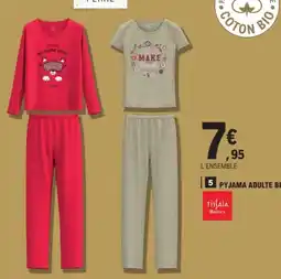 E.Leclerc Tissaia Basics PYJAMA ADULTE BI offre
