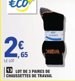 E.Leclerc Eco+ Chaussettes de travail offre