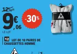 E.Leclerc le coq sportif Chaussettes Homme offre