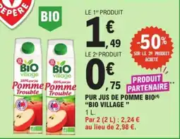 E.Leclerc BIO VILLAGE Pur jus de pomme offre
