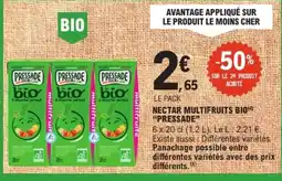 E.Leclerc PRESSADE NECTAR MULTIFRUITS BIO offre