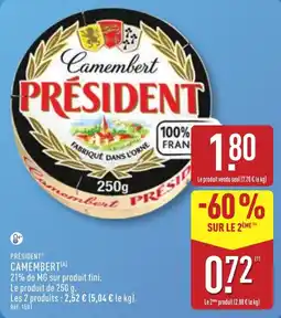 ALDI PRÉSIDENT CAMEMBERT offre