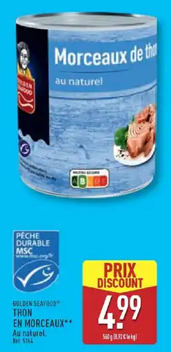 ALDI GOLDEN SEAFOOD THON EN MORCEAUX offre