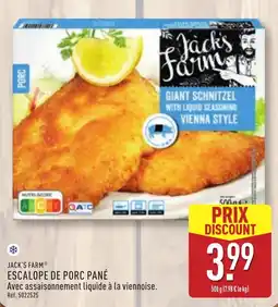 ALDI Jack's Farm ESCALOPE DE PORC PANÉ offre